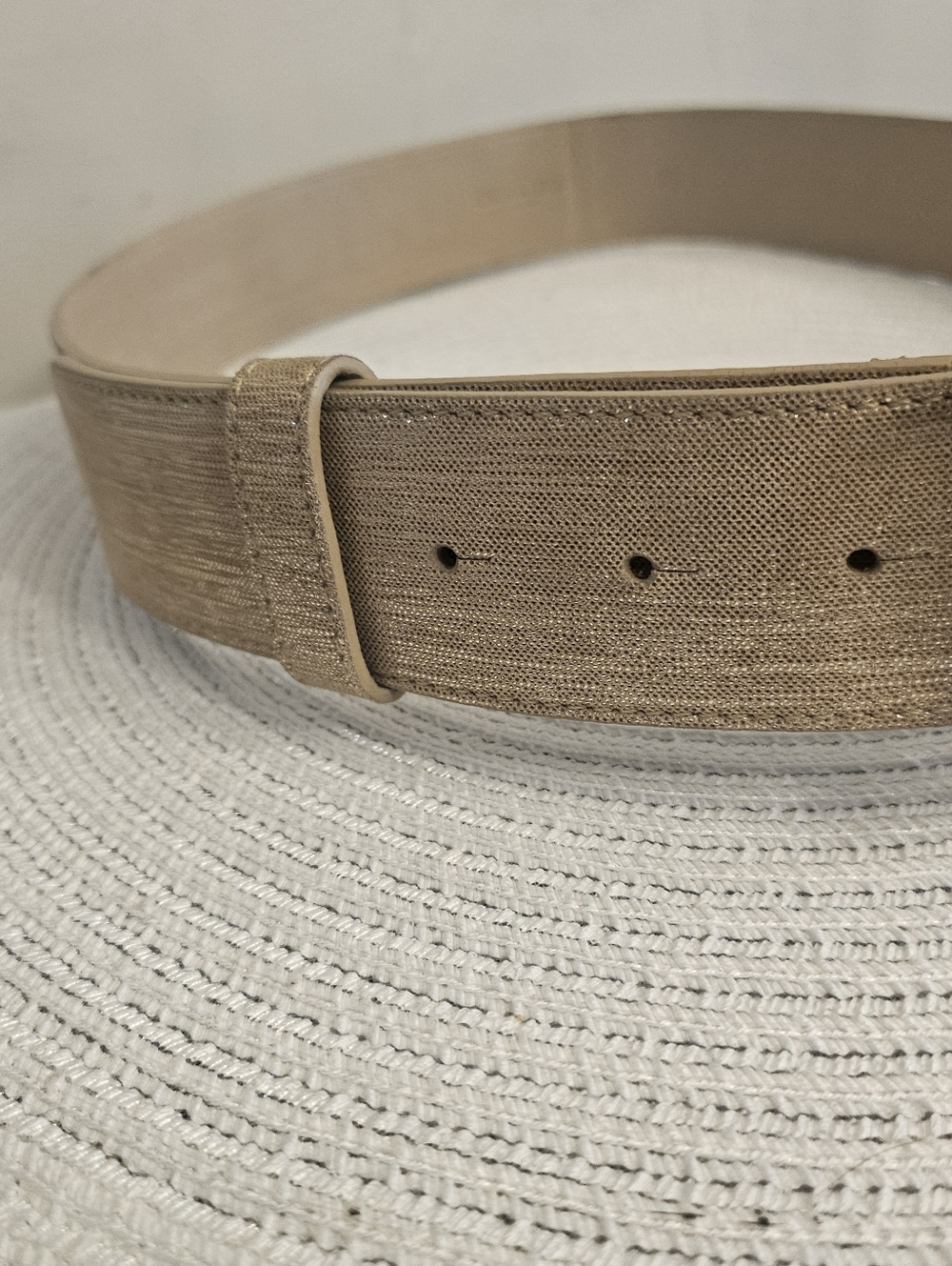 Vintage Christian Dior Diorquake Wide Logo Belt Size 85 Gold Buckle - Picture 7 of 8